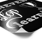 nooit stoppen met leren - afdrukken foto afdruk (Hoek)