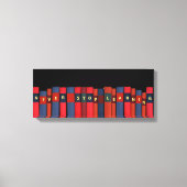 Nooit stoppen met leren canvas afdruk (Voorkant)