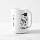 Nooit stoppen met leren koffiemok (Voorkant rechts)