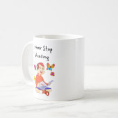Nooit stoppen met lezen koffiemok (Voorkant links)