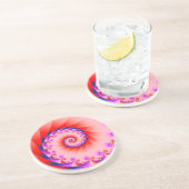 Nooit stoppen met Pinks en Blues Zandsteen Onderzetter (Zijkant)