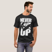 Nooit stoppen met surfen t-shirt (Voorkant volledig)