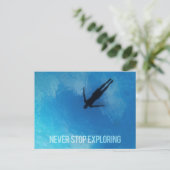 Nooit stoppen met verkennen briefkaart (Staand voorkant)