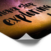 Nooit stoppen met verkennen poster (Hoek)