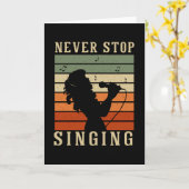 Nooit stoppen met zingen kaart (Gele Bloem)