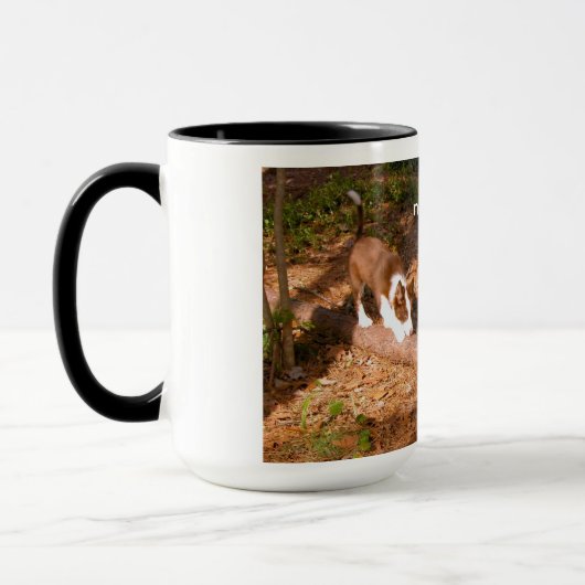 nooit stoppen mok (Links)