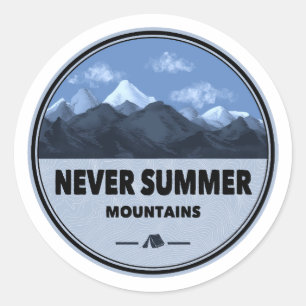 Nooit Summer Mountains Colorado Camping Ronde Sticker