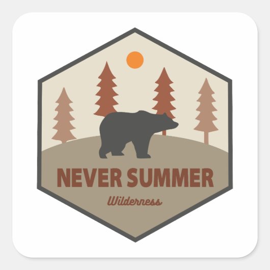Nooit Summer Wilderness Colorado Beer Vierkante Sticker (Voorkant)