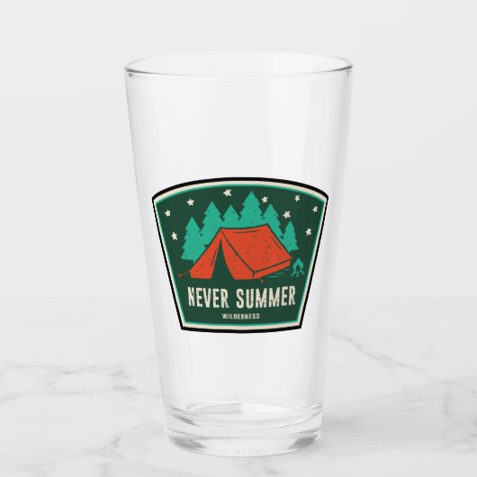 Nooit Summer Wilderness Colorado Camping Glas (Voorkant)