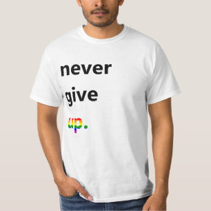 Nooit T-shirt opgeven