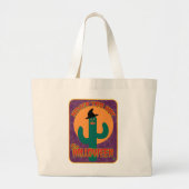 Nooit te heet Halloween Funny Artsy Cactus Grote Tote Bag (Voorkant)