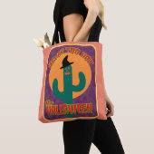 Nooit te heet Halloween Funny Artsy Cactus Tote Bag (Dichtbij)