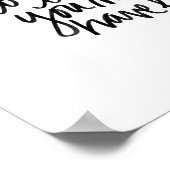 Nooit te laat afdrukken | zwarte en witte offerte poster (Hoek)