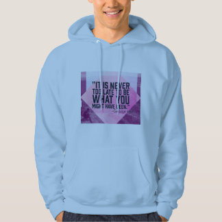 "Nooit te laat" Inspirerend Mannen Hoodie