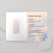 Nooit te laat liefdesgedicht folie wenskaart (Buiten Laag)