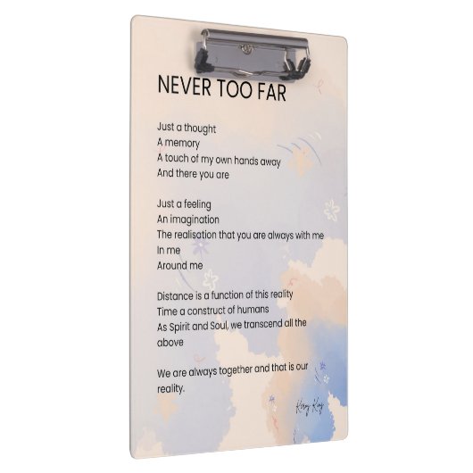 Nooit te laat liefdesgedicht klembord (Rechts)