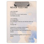 Nooit te laat liefdesgedicht klembord (Voorkant)