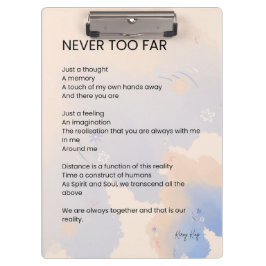 Nooit te laat liefdesgedicht klembord