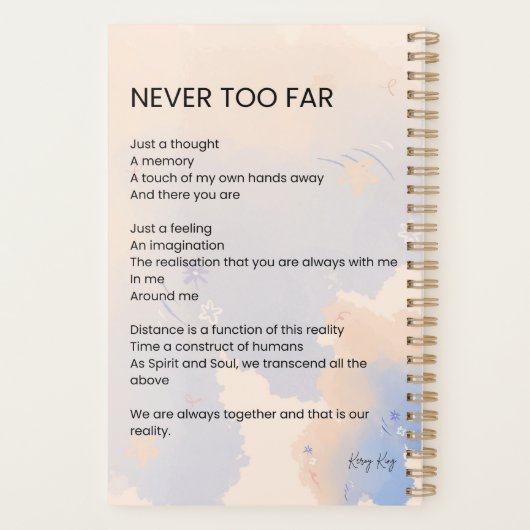 Nooit te laat liefdesgedicht planner (Achterkant)