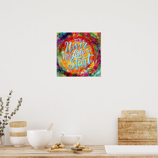 Nooit te laat om Classroom te starten Poster (Keuken)