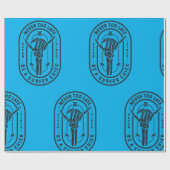 Nooit te laat Skeleton Surfer Chick Ocean Vibes Cadeaupapier (Vlak)