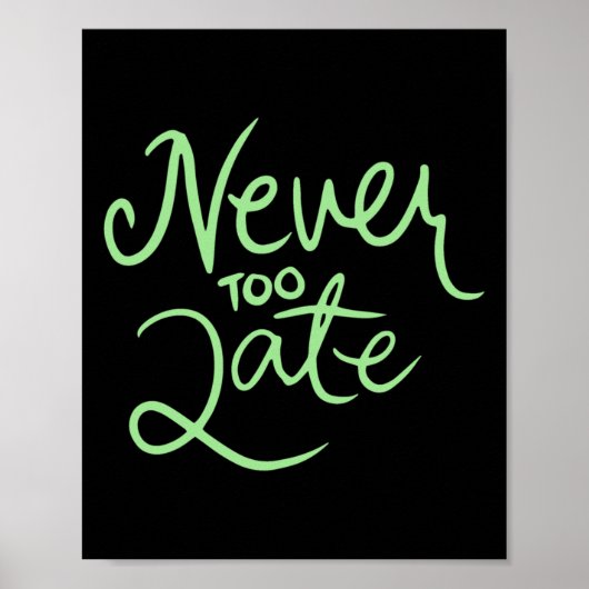 Nooit te laat Sticker Poster (Voorkant)