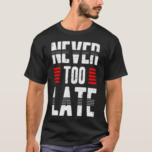 Nooit te laat t-shirt (Voorkant)