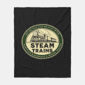 Nooit te oud om mee te spelen met stoomtreinen fleece deken (Voorkant)