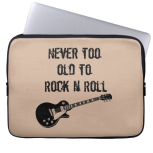 Nooit te oud om N Roll muziek te roteren Laptop Sleeve