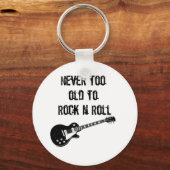 Nooit te oud om N Roll te roteren Sleutelhanger (Voorkant)