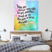 Nooit te oud om te dromen canvas afdruk (Insitu (Slaapkamer))