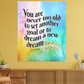 Nooit te oud om te dromen canvas afdruk (Insitu (Woonkamer))