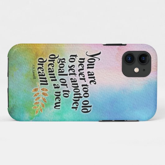 Nooit te oud om te dromen Case-Mate iPhone case (Achterkant (horizontaal))