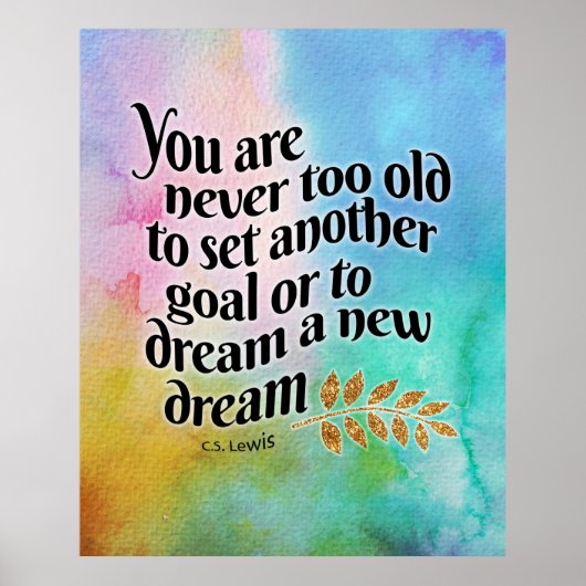 Nooit te oud om te dromen poster (Voorkant)
