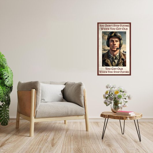 Nooit te oud om te vliegen - groot Poster