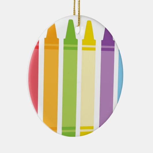 Nooit te oud voor Crayons Keramisch Ornament (Rechts)