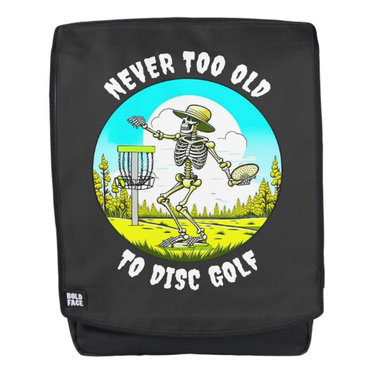 Nooit Te Oud Voor Discgolf | Skelet Werpen Rugtassen (Voorkant)