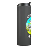 Nooit Te Oud voor Discgolf | Skelet Werpen Thermosbeker (Gedraaid links)