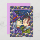 NOOIT TE OUD VOOR ROMANCE, HEKS & WARLOCK IN LIEFD FEESTDAGENKAART (Voorkant / Achterkant)