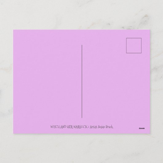 NOOIT TE OUD VOOR ROMANCE, HEKS & WARLOCK IN LIEFD FEESTDAGENKAART (Achterkant)