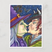 NOOIT TE OUD VOOR ROMANCE, HEKS & WARLOCK IN LIEFD FEESTDAGENKAART (Voorkant)