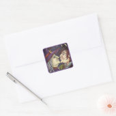 NOOIT TE OUD VOOR ROMANCE, HEKS & WARLOCK IN LIEFD VIERKANTE STICKER (Envelop)