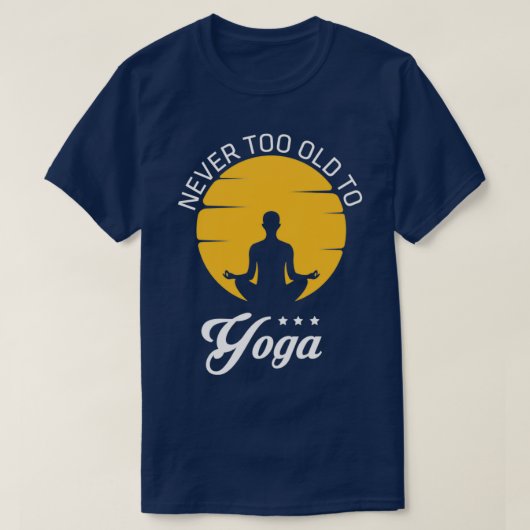 Nooit te oud voor Yoga T-shirt (Design voorkant)