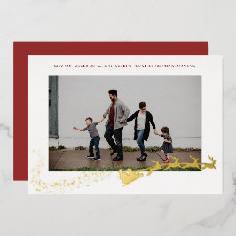 Nooit Te Oud Witte Foto Folie Feestdagenkaart