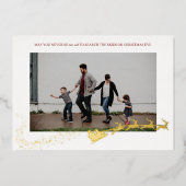 Nooit Te Oud Witte Foto Folie Feestdagenkaart (Voorkant)