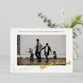 Nooit Te Oud Witte Foto Folie Feestdagenkaart (Staand Voorkant)