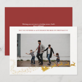 Nooit Te Oud Witte Nep Gouden Glitters Foto Feestdagenkaart