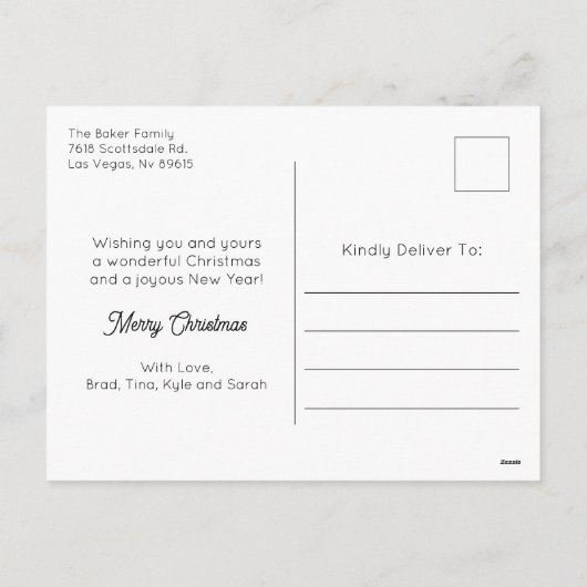 Nooit te oude rode faux gouden glitter foto feestdagenkaart (Achterkant)