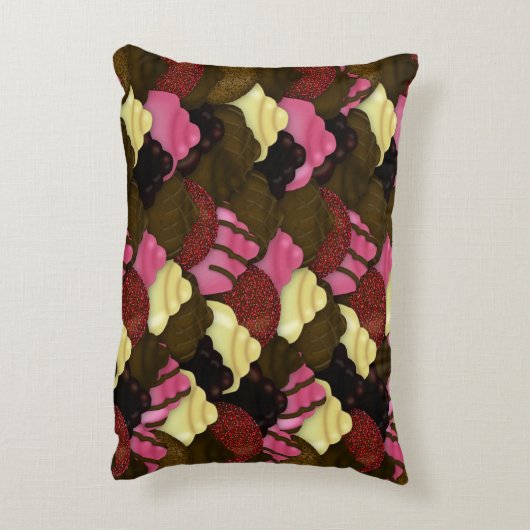 Nooit te veel chocolade - Valentijnsdag Snoep Accent Kussen (Achterkant (Verticaal))