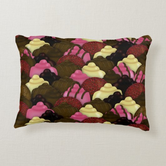 Nooit te veel chocolade - Valentijnsdag Snoep Accent Kussen (Achterkant)